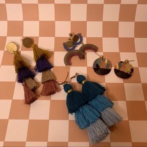 colorful tassel earring bundle